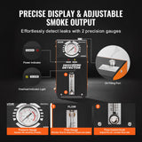 Power & Electrical Supplies: VEVOR Automotive Smoke Machine Leak Detector, EVAP Vacuum Fuel Leak Tester with Built-in Air Pump, Pressure Gauge & Flow Meter, 2-Mode Vacuum Pipe Fuel Diagnostic Detector for 12V Cars Trucks Boats