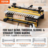 Hand Tools: VEVOR Dovetail Jig, 310 mm Width, Dove Tailing Router Jigs with 4 Router Bits & 6 Templates, Precise Alignment Dove Tail Jig, Mortise and Tenon Woodworking Tools for Furniture & Wood Cabinet Making