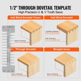 Hand Tools: VEVOR Dovetail Jig, 310 mm Width, Dove Tailing Router Jigs with 4 Router Bits & 6 Templates, Precise Alignment Dove Tail Jig, Mortise and Tenon Woodworking Tools for Furniture & Wood Cabinet Making