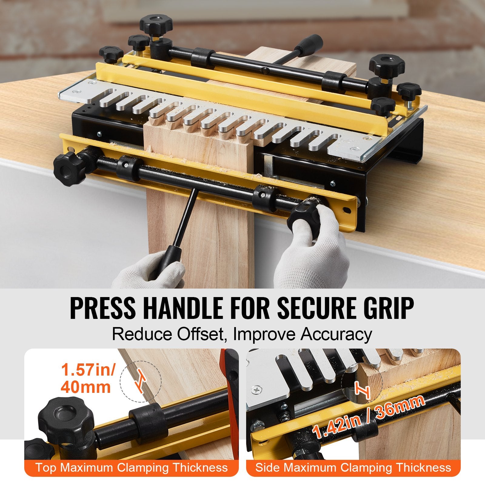 Hand Tools: VEVOR Dovetail Jig, 310 mm Width, Dove Tailing Router Jigs with 4 Router Bits & 6 Templates, Precise Alignment Dove Tail Jig, Mortise and Tenon Woodworking Tools for Furniture & Wood Cabinet Making