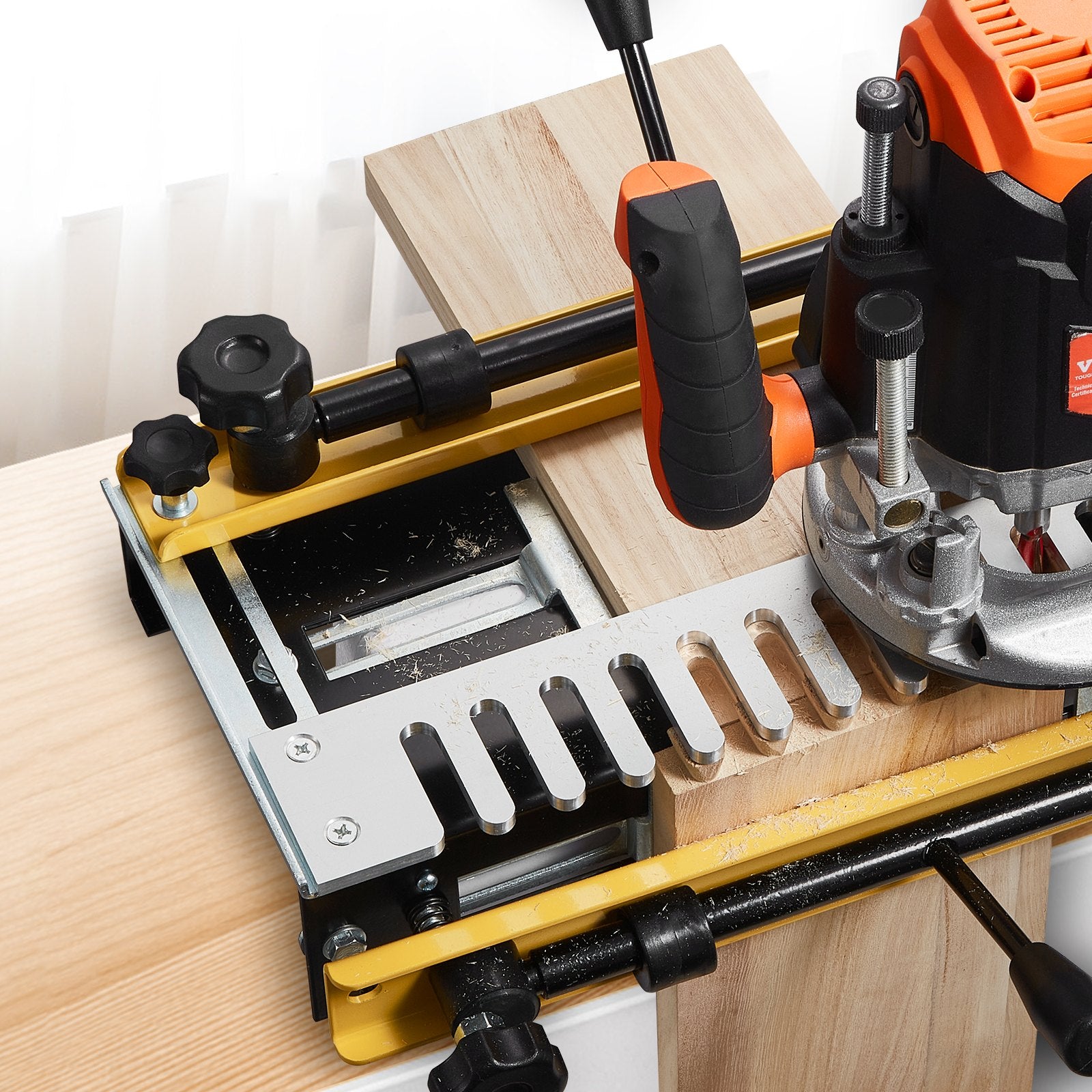 Hand Tools: VEVOR Dovetail Jig, 310 mm Width, Dove Tailing Router Jigs with 4 Router Bits & 6 Templates, Precise Alignment Dove Tail Jig, Mortise and Tenon Woodworking Tools for Furniture & Wood Cabinet Making