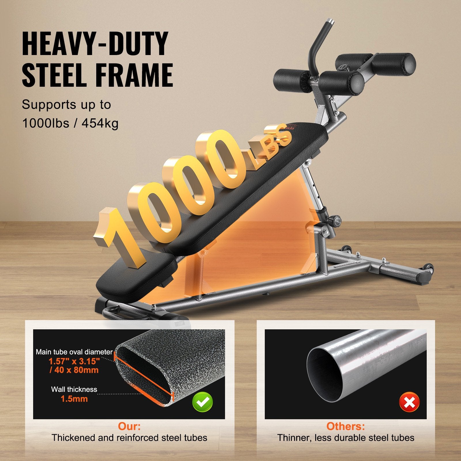 Weight Bench Adjustable Situp Incline Bench for Home Gym Strength Training