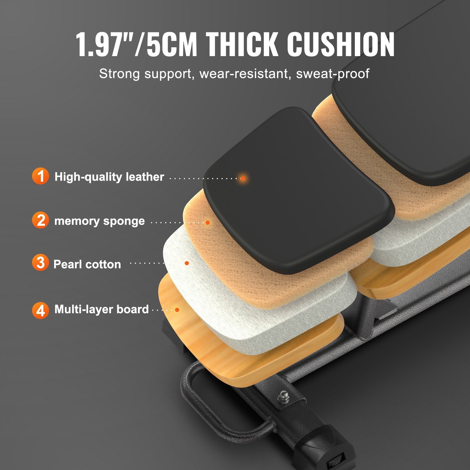 Weight Bench Adjustable Situp Incline Bench for Home Gym Strength Training