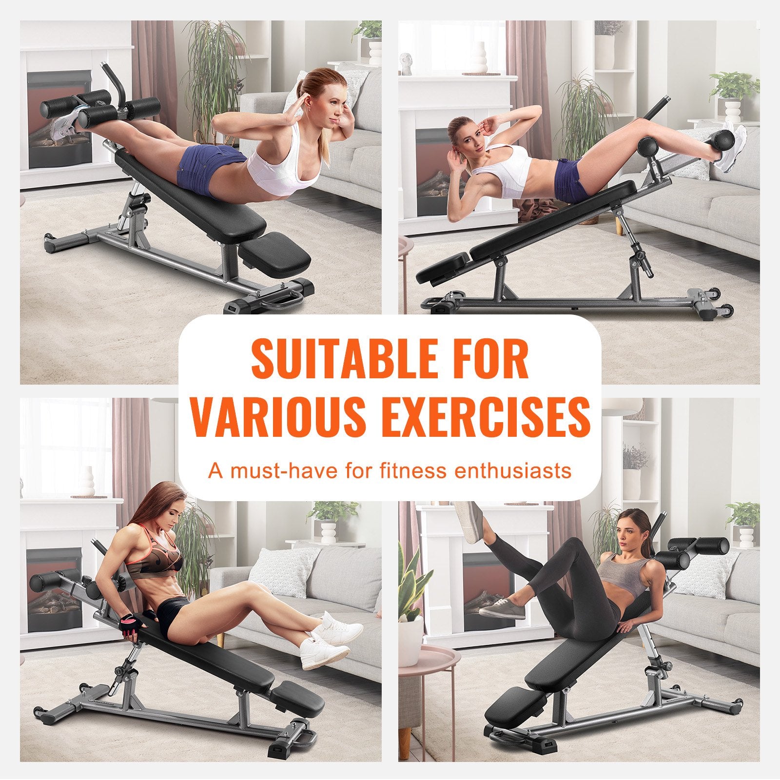Weight Bench Adjustable Situp Incline Bench for Home Gym Strength Training