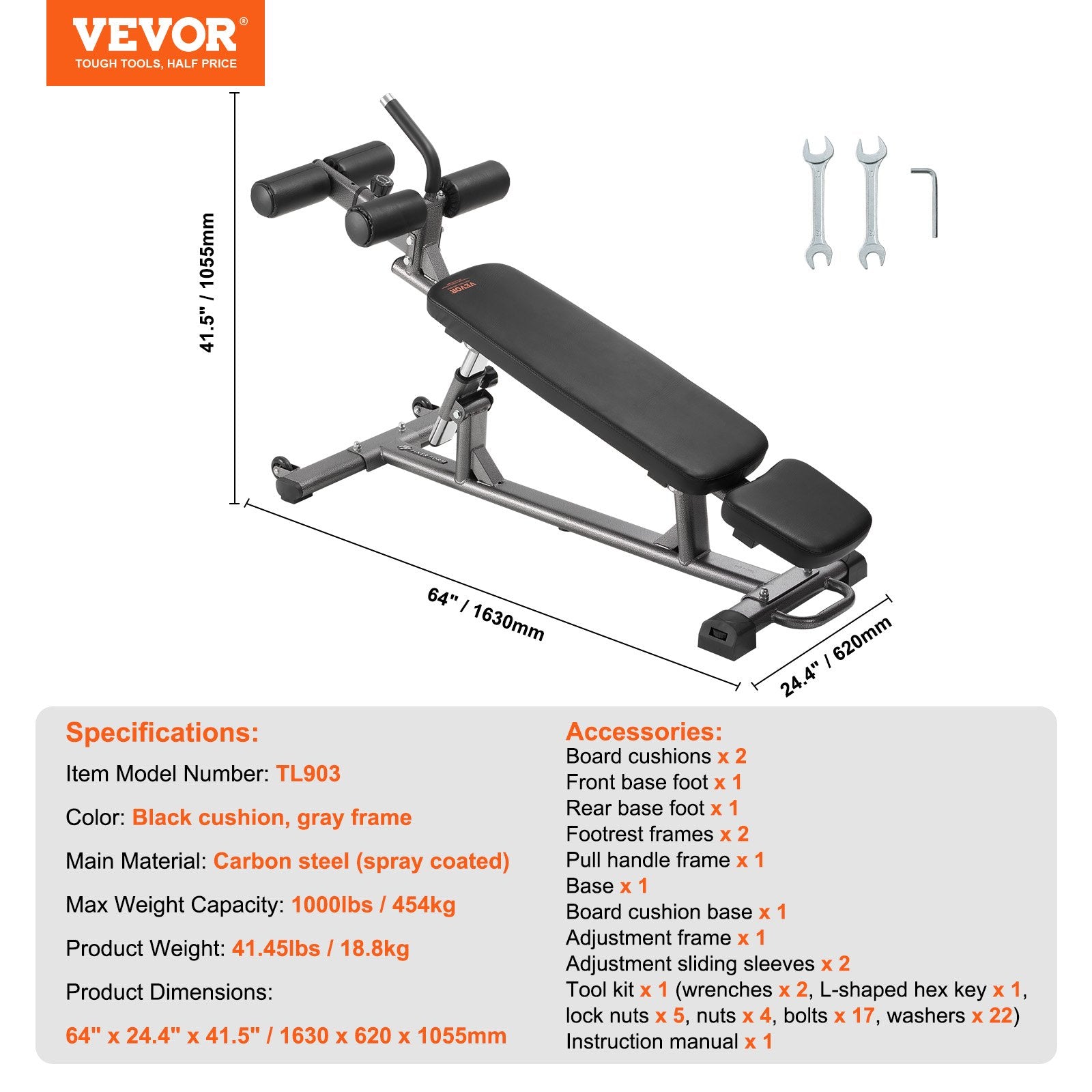 Weight Bench Adjustable Situp Incline Bench for Home Gym Strength Training