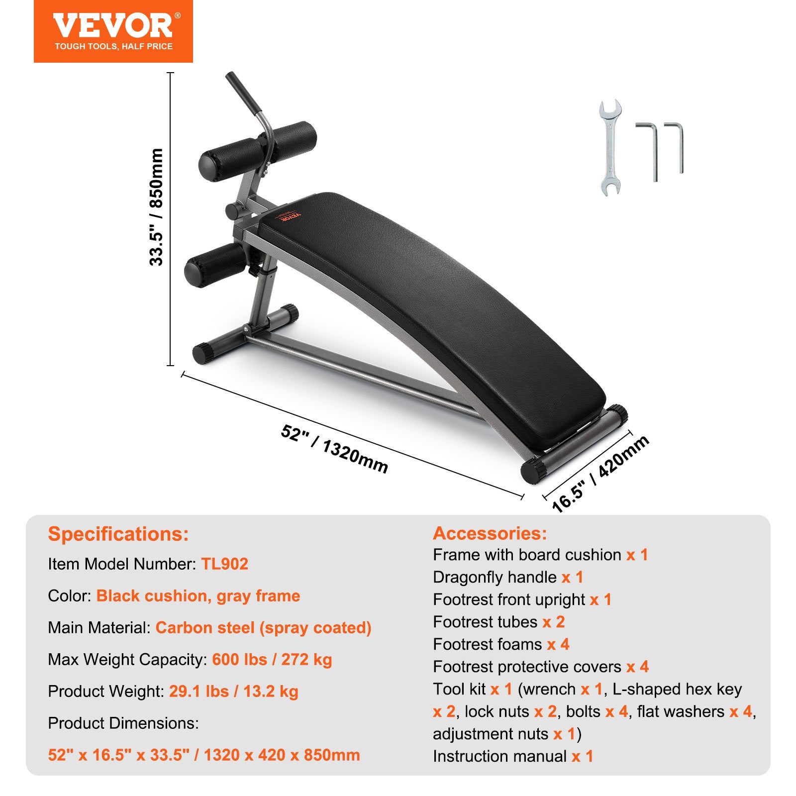 Exercise Benches: VEVOR Weight Bench Adjustable Situp Incline Bench for Home Gym Strength Training