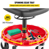 Towel Racks & Holders: VEVOR Shop Stool, 135 kg Rolling Garage Stool, 56 cm to 66 cm Adjustable Height Mobile Rolling Gear Seat, Round Tray Garage Pneumatic Stool, All-Terrain 12.7 cm Casters with Two Brakes Mechanic Seat