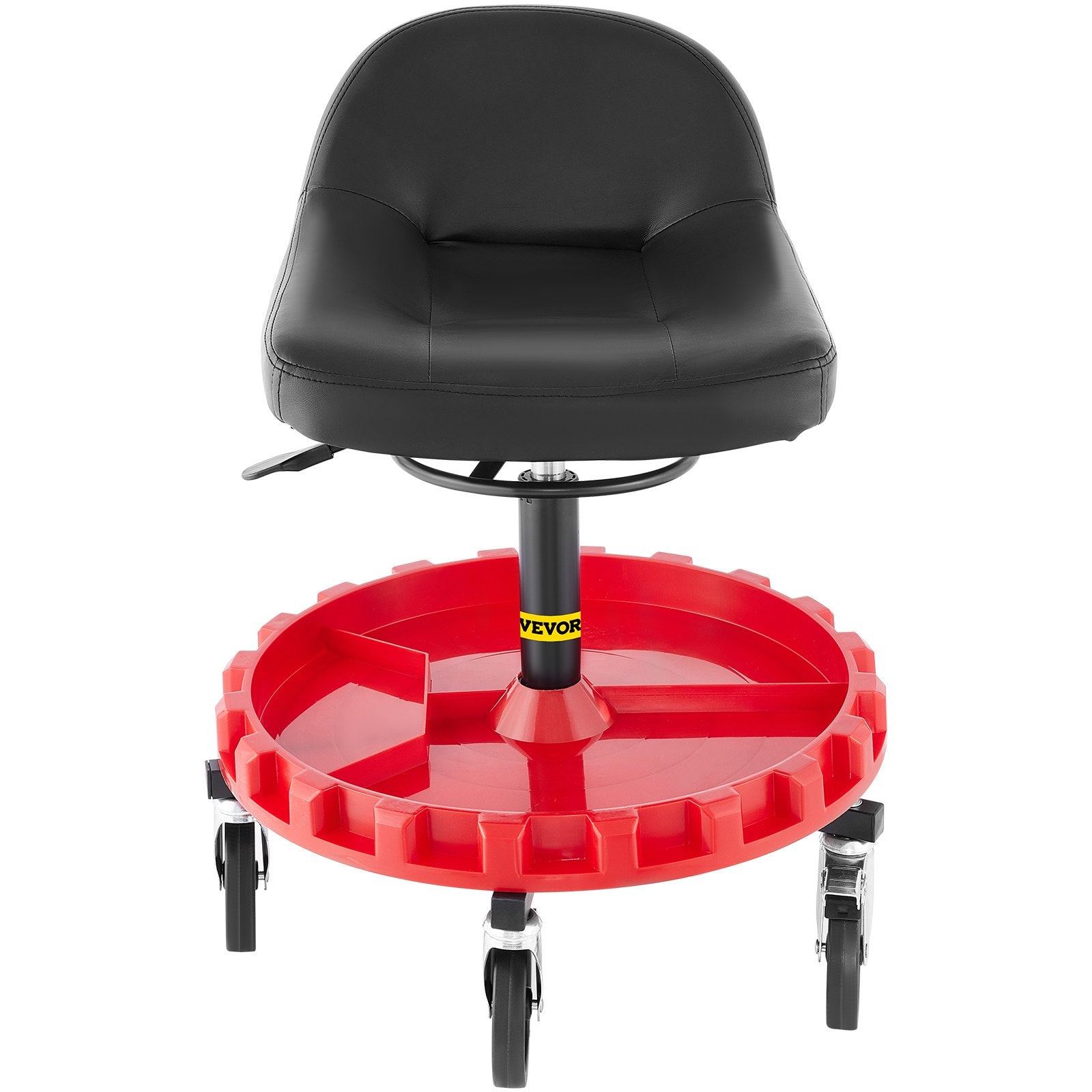 Towel Racks & Holders: VEVOR Shop Stool, 135 kg Rolling Garage Stool, 56 cm to 66 cm Adjustable Height Mobile Rolling Gear Seat, Round Tray Garage Pneumatic Stool, All-Terrain 12.7 cm Casters with Two Brakes Mechanic Seat