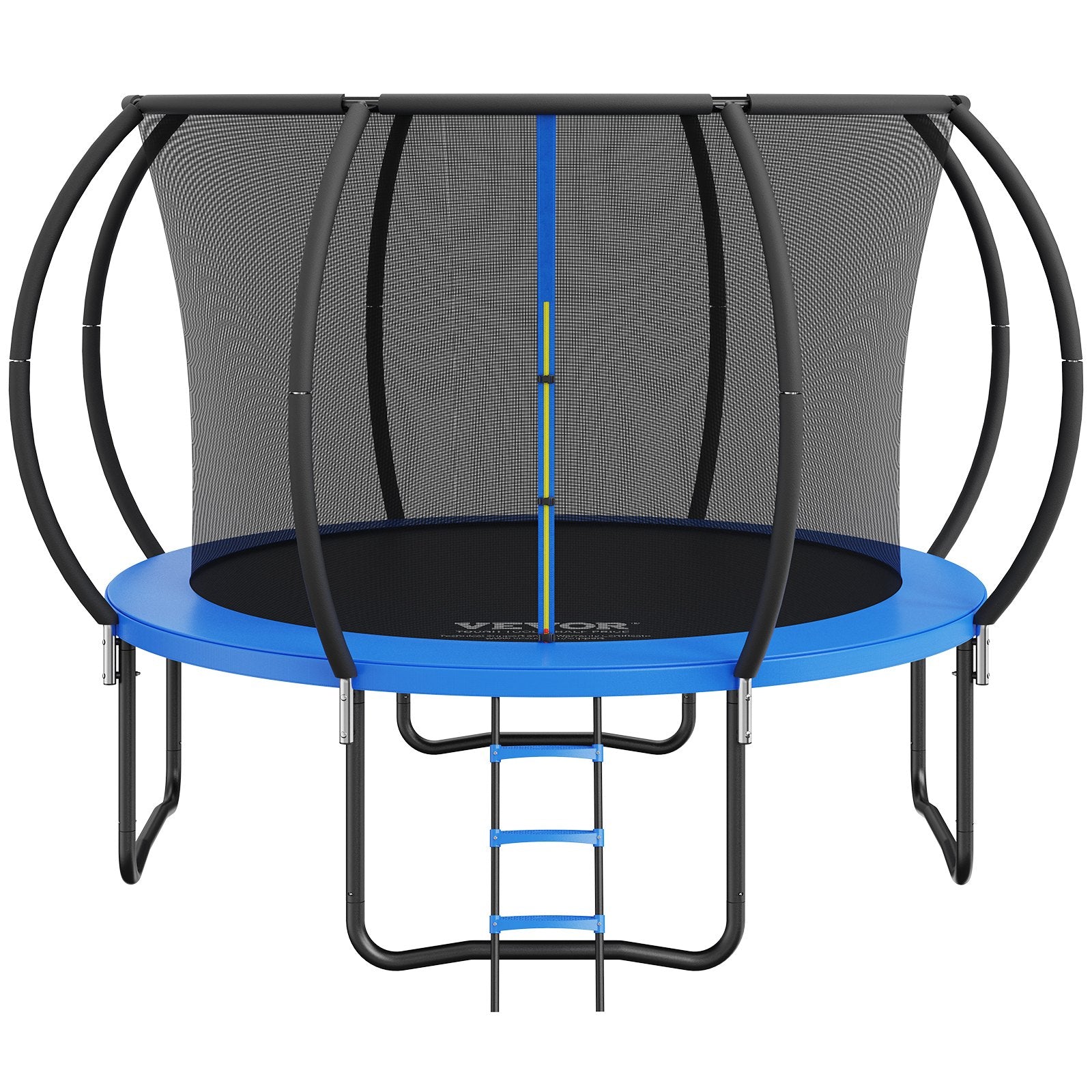 Trampolines & Accessories: VEVOR 10FT Trampoline, 330 lbs Trampoline with Enclosure Net, Ladder, and Curved Pole, Heavy Duty Trampoline with Jumping Mat and Spring Cover Padding, Outdoor Recreational Trampolines for Kids Adults