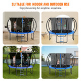 Trampolines & Accessories: VEVOR 10FT Trampoline, 330 lbs Trampoline with Enclosure Net, Ladder, and Curved Pole, Heavy Duty Trampoline with Jumping Mat and Spring Cover Padding, Outdoor Recreational Trampolines for Kids Adults