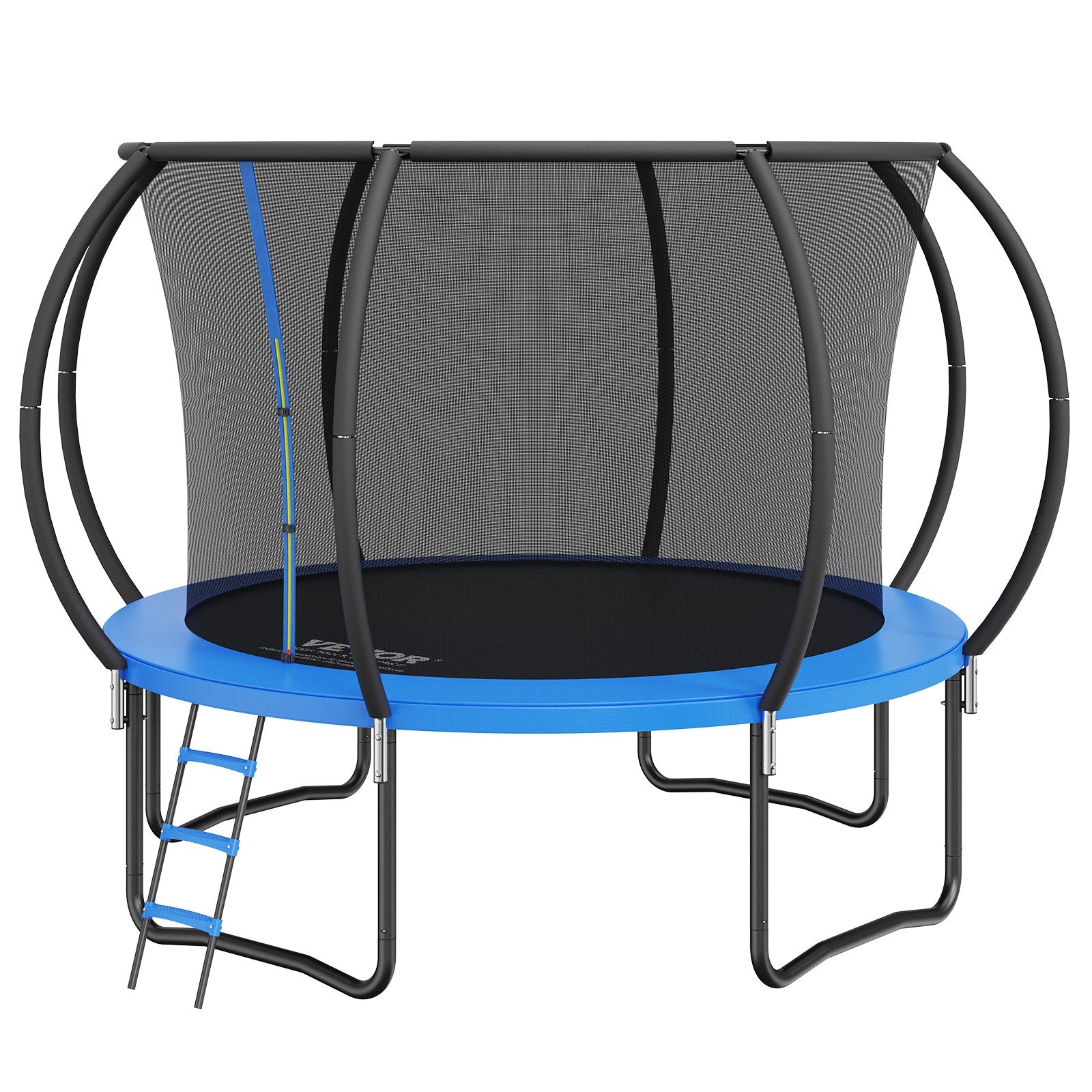 Trampolines & Accessories: VEVOR 10FT Trampoline, 330 lbs Trampoline with Enclosure Net, Ladder, and Curved Pole, Heavy Duty Trampoline with Jumping Mat and Spring Cover Padding, Outdoor Recreational Trampolines for Kids Adults