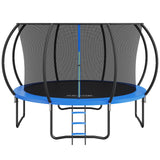 Trampolines & Accessories: VEVOR 3.66m Trampoline, 181 kg Trampoline with Enclosure Net, Ladder, and Curved Pole, Heavy Duty Trampoline with Jumping Mat and Spring Cover Padding, Outdoor Recreational Trampolines for Kids Adults