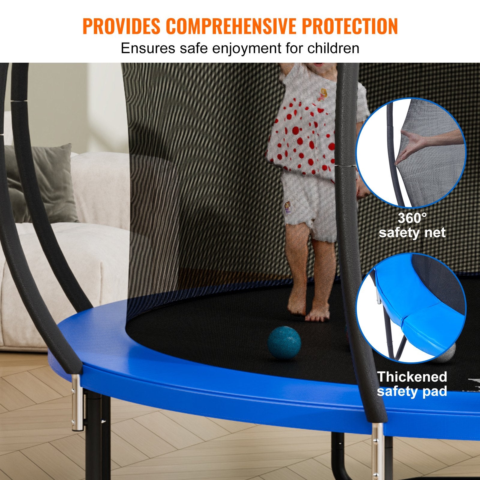 3.66m Trampoline, 181 kg Trampoline with Enclosure Net, Ladder, and Curved Pole, Heavy Duty Trampoline with Jumping Mat and Spring Cover Padding, Outdoor Recreational Trampolines for Kids Adults
