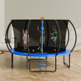 Trampolines & Accessories: VEVOR 3.66m Trampoline, 181 kg Trampoline with Enclosure Net, Ladder, and Curved Pole, Heavy Duty Trampoline with Jumping Mat and Spring Cover Padding, Outdoor Recreational Trampolines for Kids Adults
