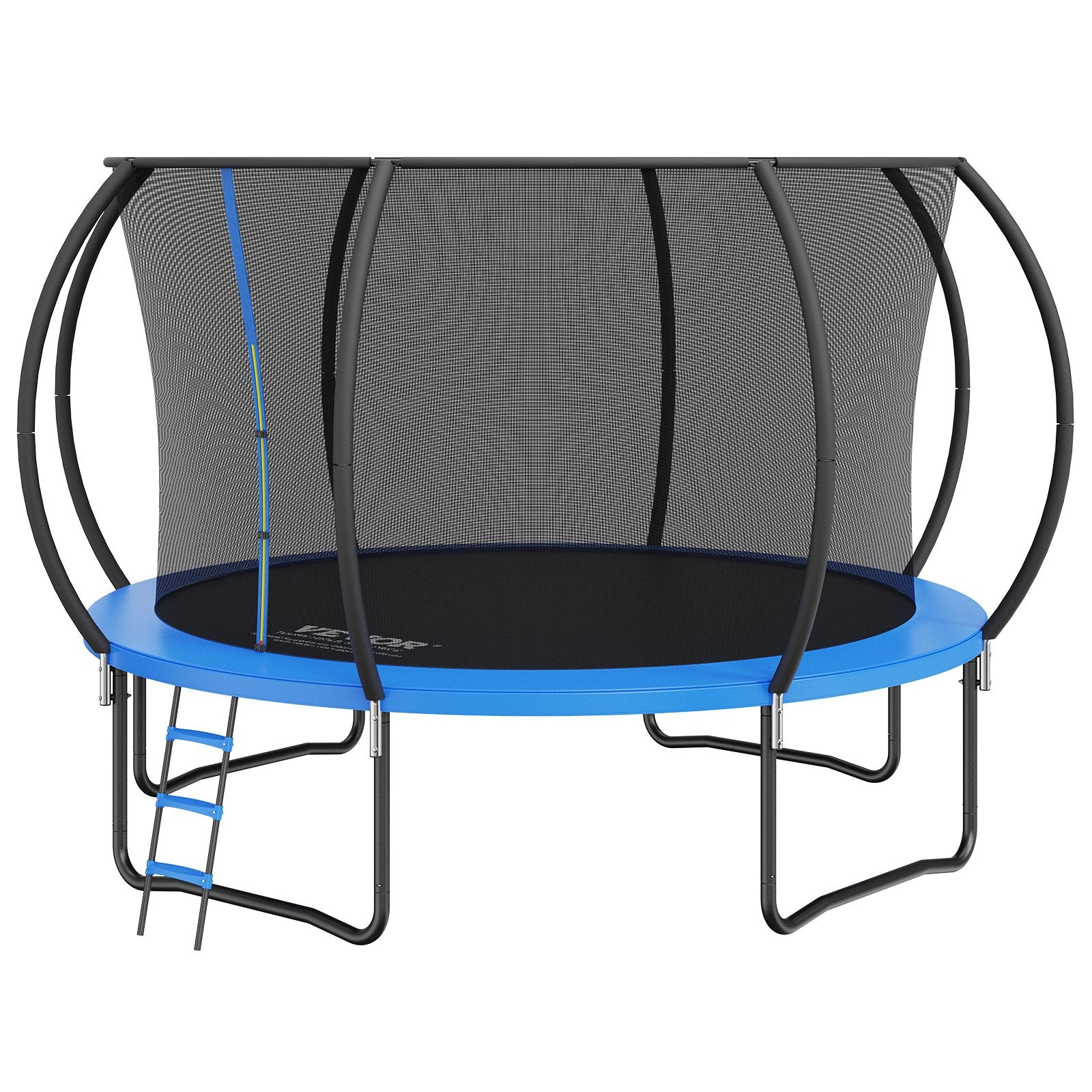 3.66m Trampoline, 181 kg Trampoline with Enclosure Net, Ladder, and Curved Pole, Heavy Duty Trampoline with Jumping Mat and Spring Cover Padding, Outdoor Recreational Trampolines for Kids Adults