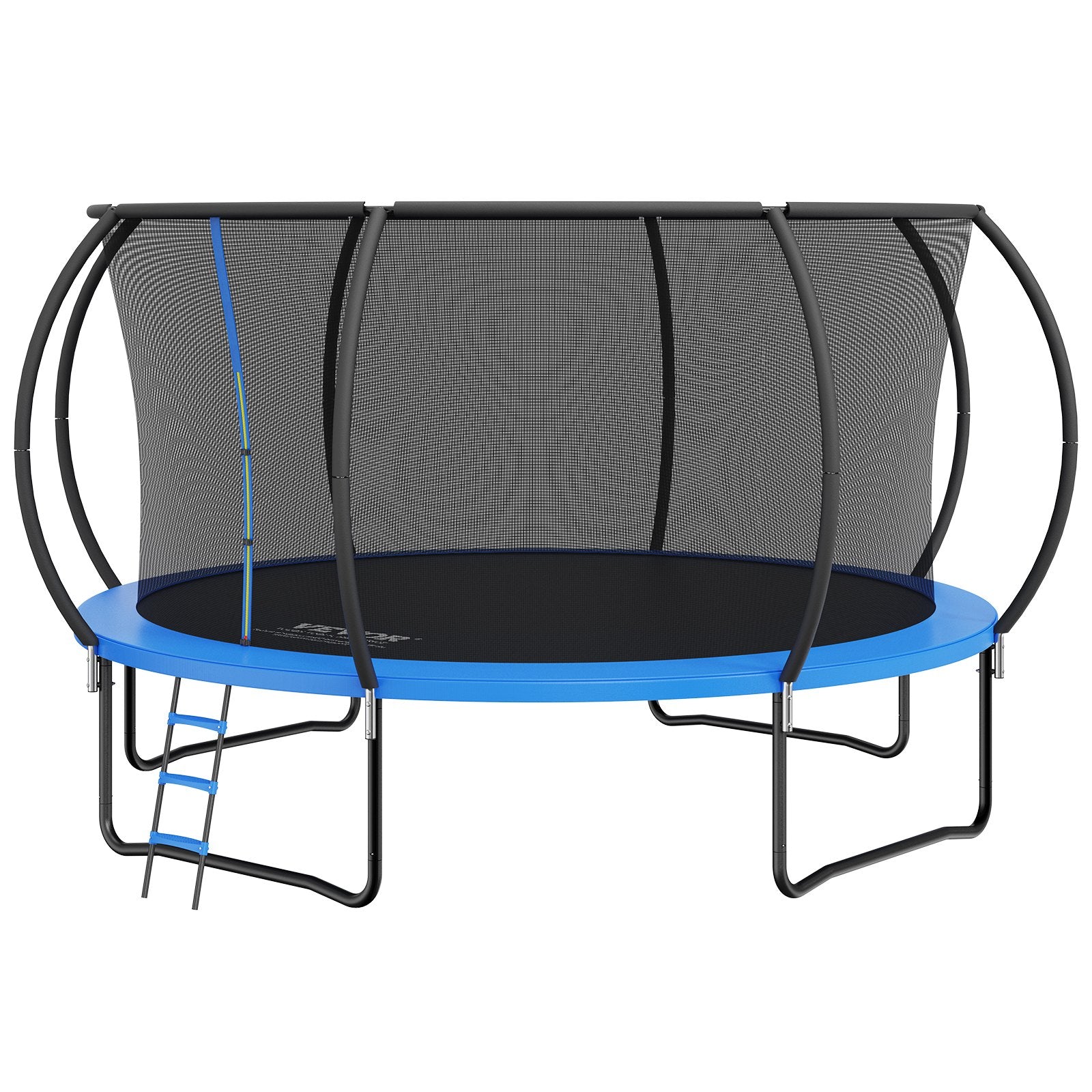 Trampolines & Accessories: VEVOR 14FT Trampoline, 450 lbs Trampoline with Enclosure Net, Ladder, and Curved Pole, Heavy Duty Trampoline with Jumping Mat and Spring Cover Padding, Outdoor Recreational Trampolines for Kids Adults