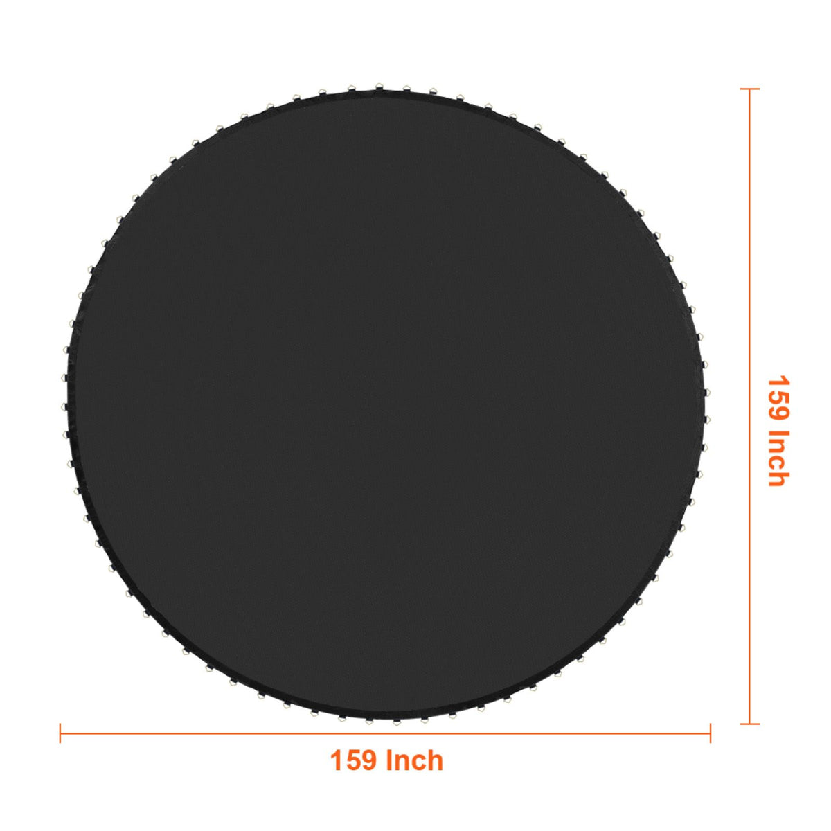 Replacement Trampoline Mat, Jumping Mat Fits 15ft Frame, Universal Jumping Mat for 15ft Round Trampoline, Reinforce UV-Resistant Mat with Spring Tool & Durable V-Rings, Fit 7" Spring Length