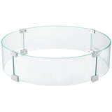 Fire Pits: VEVOR Fire Pit Wind Guard, Glass Flame Guard, Round Glass Shield, 1/4-Inch Thick Fire Table, Clear Tempered Glass Flame Guard, Aluminum Alloy Feet for Propane, Gas, Outdoor (23 x 23 x 6 Inch)
