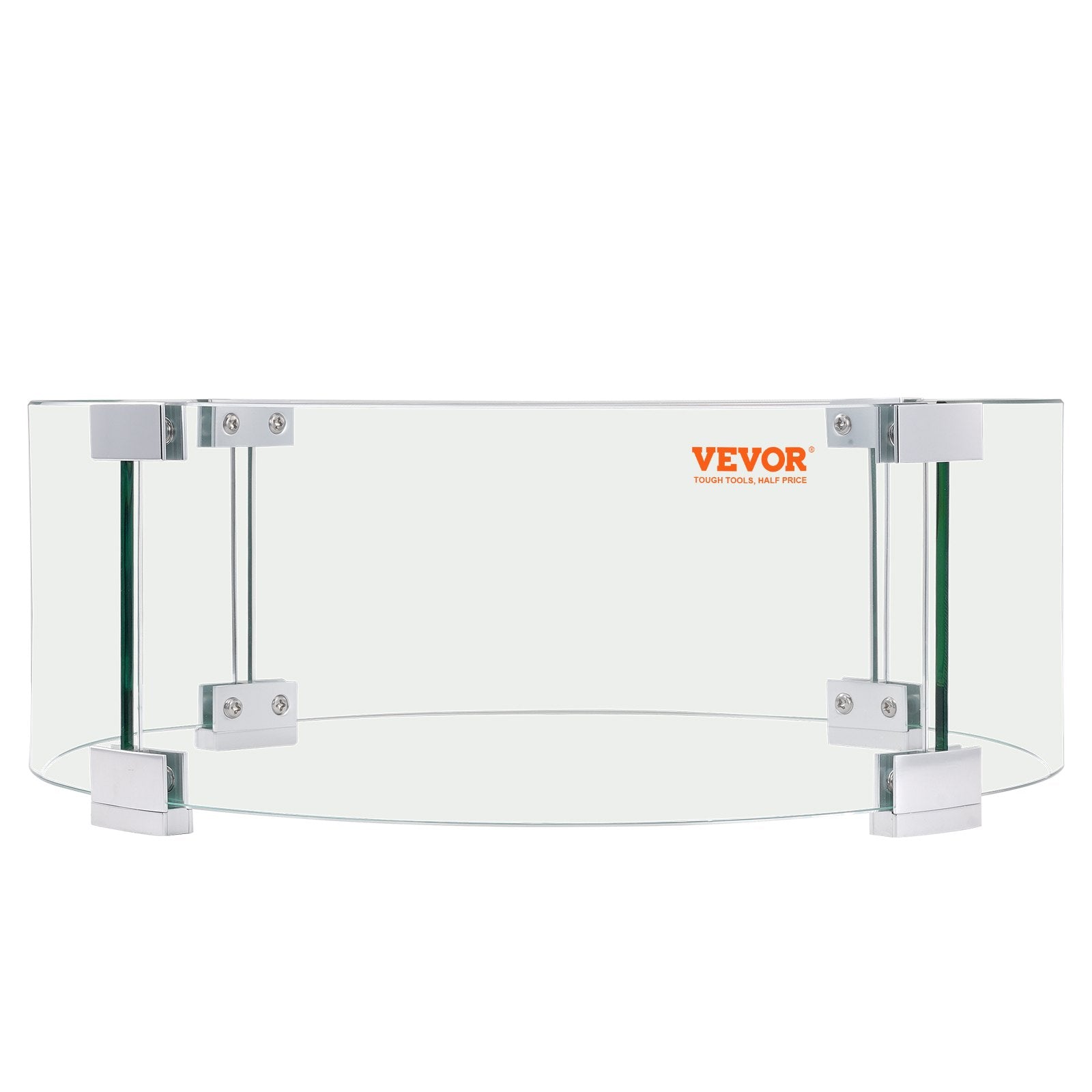 Fire Pits: VEVOR Fire Pit Wind Guard, 26 x 26 x 6 Inch Glass Flame Guard, Round Glass Shield, 1/4-Inch Thick Fire Table, Clear Tempered Glass Flame Guard, Steady Feet Tree Pit Guard for Propane, Gas, Outdoor