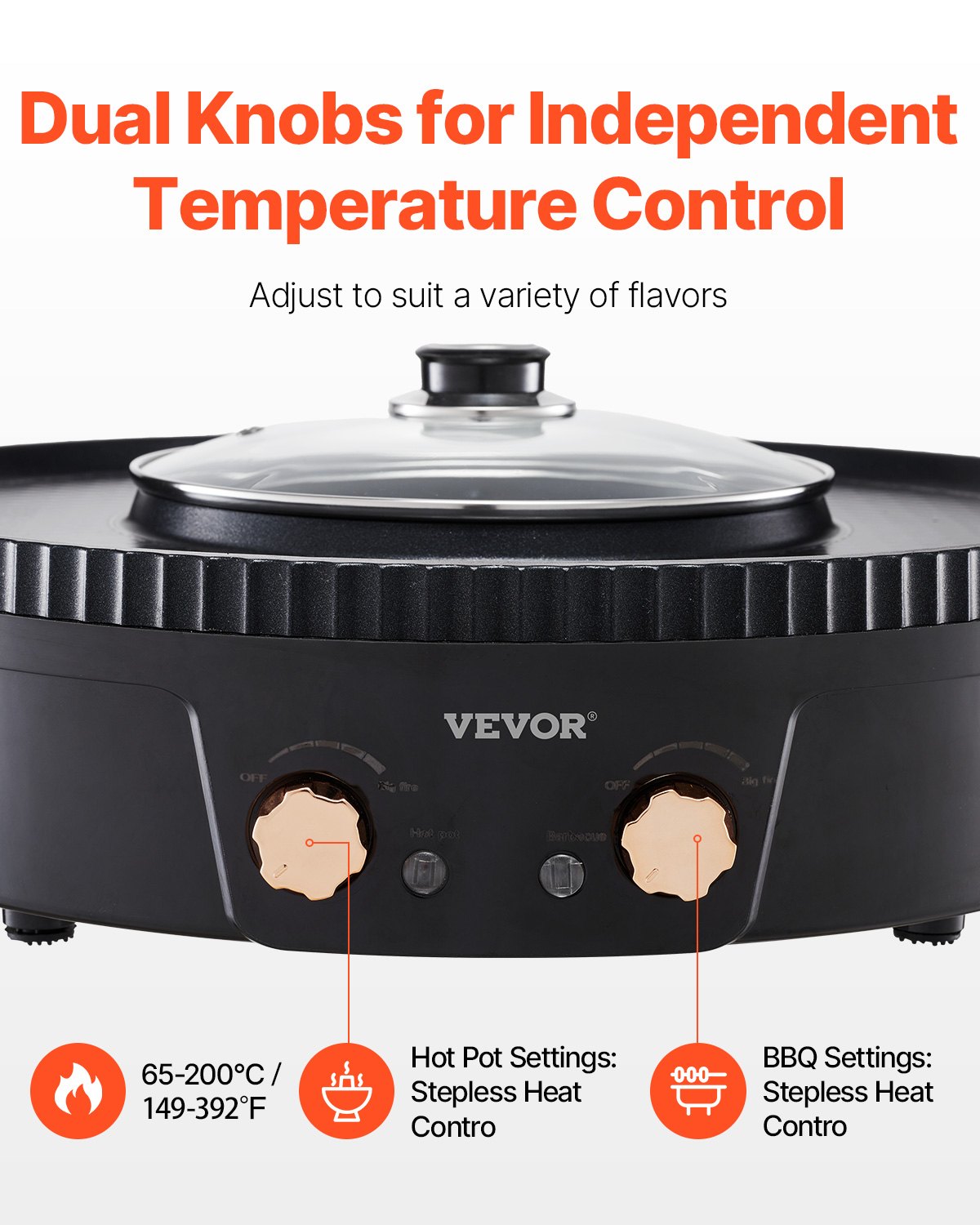 BBQ Tools: VEVOR Hot Pot with Grill 1800W 2-in-1 Electric Smokeless Grill and Hot Pot
