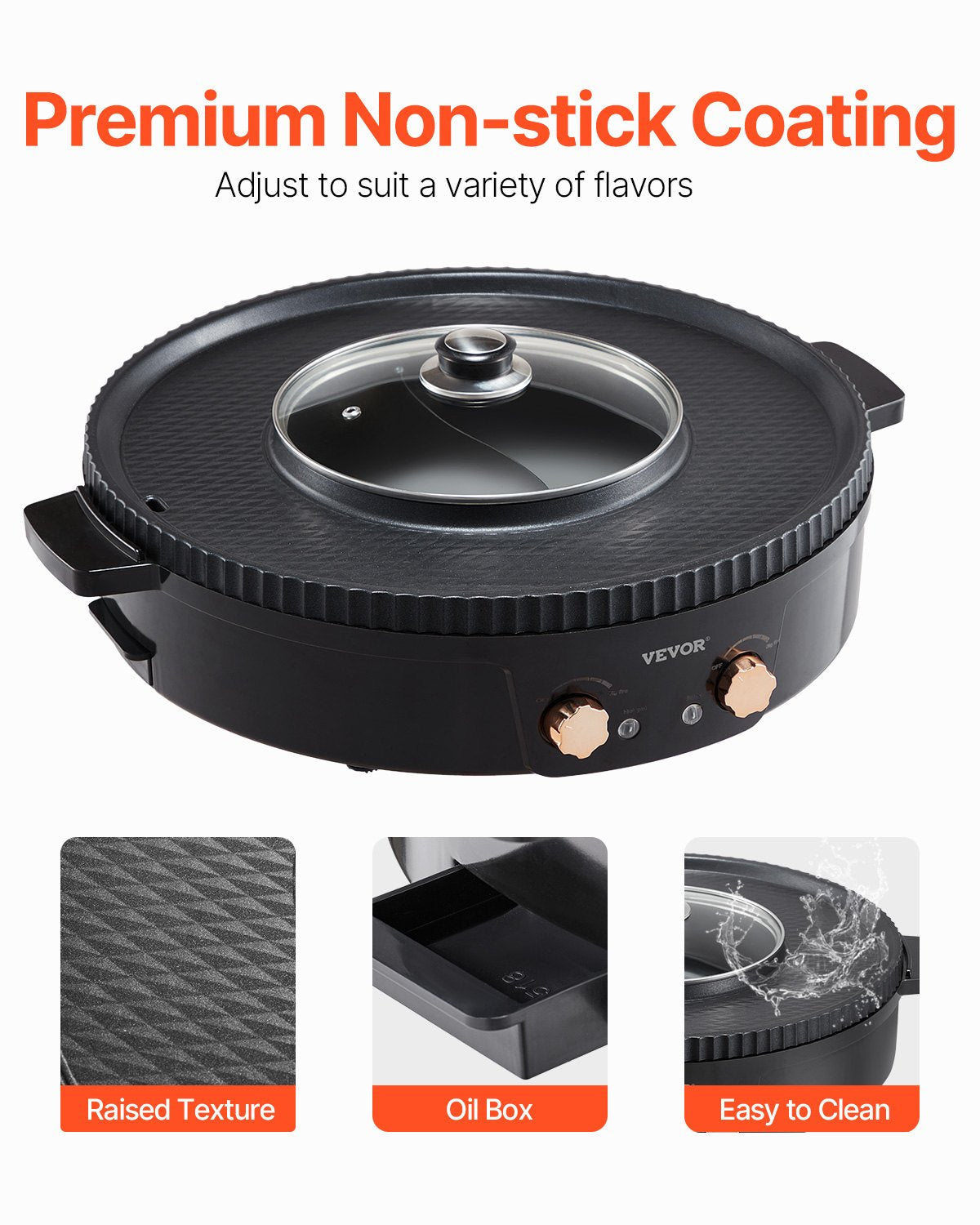 BBQ Tools: VEVOR Hot Pot with Grill 1800W 2-in-1 Electric Smokeless Grill and Hot Pot