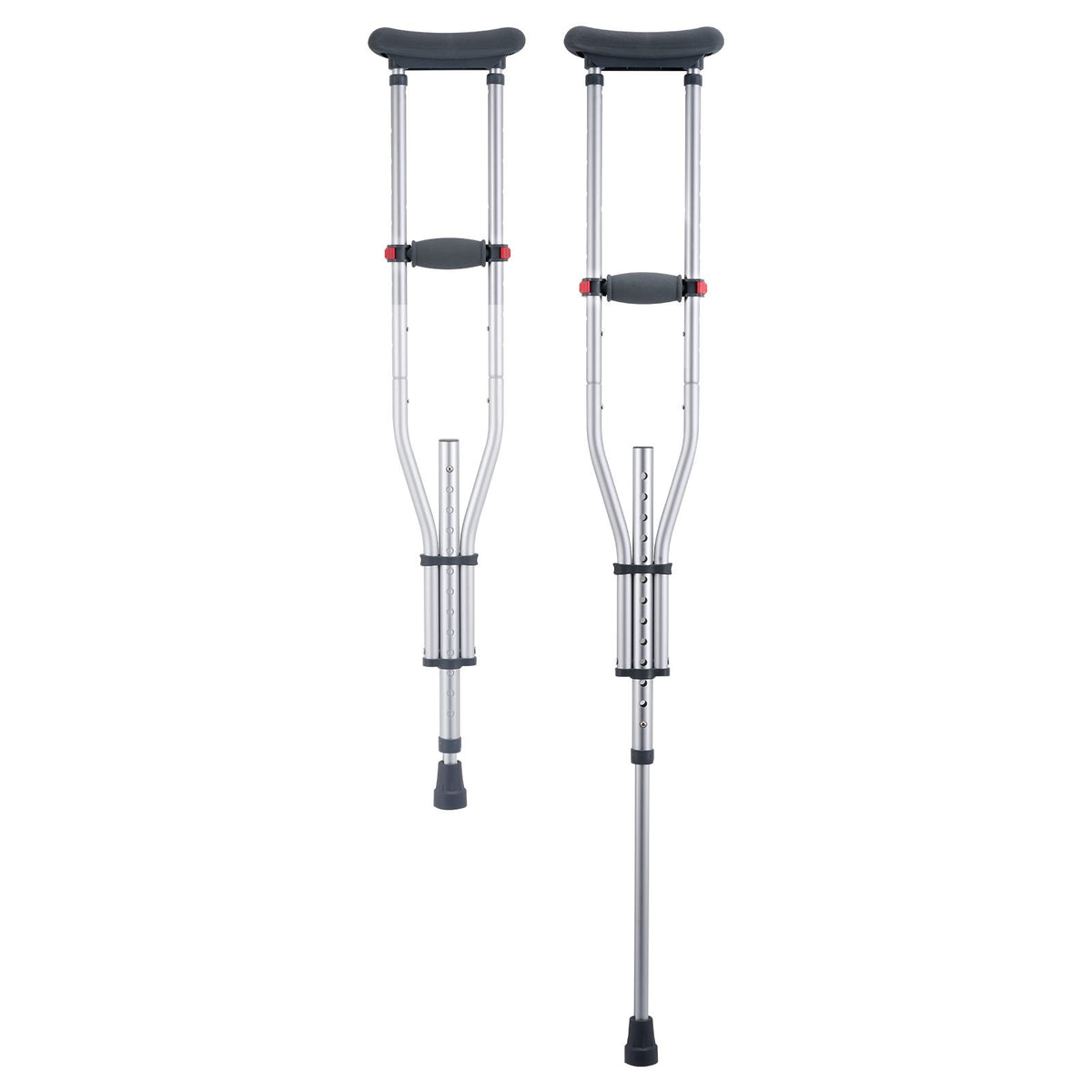 Underarm Crutches, 13-Level Height Adjustable Underarm Walking Crutches, Lightweight Aluminum Crutches for Adults Teenager - with Soft Underarm Pad for Leg Injury Surgery Disabled, 1 Pair 300LBS