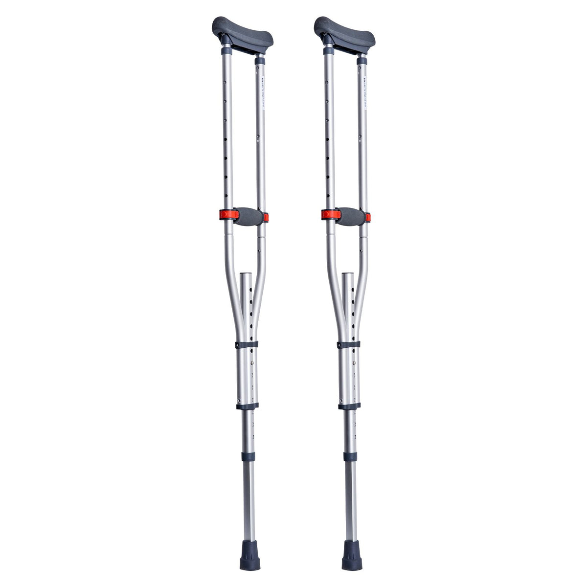 Underarm Crutches, 13-Level Height Adjustable Underarm Walking Crutches, Lightweight Aluminum Crutches for Adults Teenager - with Soft Underarm Pad for Leg Injury Surgery Disabled, 1 Pair 300LBS