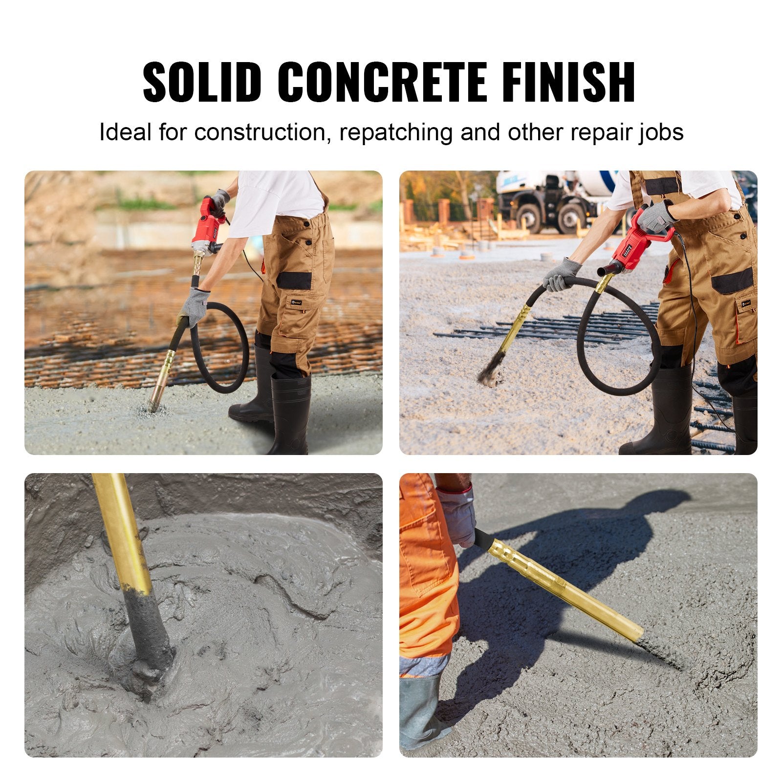 Pool Sweeps & Vacuums: VEVOR Handheld Electric Concrete Vibrator 960W 2M Shaft Air Bubble Remover