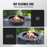 Pool Covers & Accessories: VEVOR Fire Pit Ring, 40-Inch Outer/36-Inch Inner Diameter, 10inch Height 2.5mm Thick Fire Pit Insert, Heavy Duty Carbon Steel Liner DIY Campfire Ring above or In-Ground, for Outdoor Camping, Bonfires