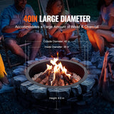 Fire Pits: VEVOR Fire Pit Ring Round Inner Steel Liner DIY Campfire Firepit