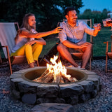 Fire Pits: VEVOR Fire Pit Ring Round Inner Steel Liner DIY Campfire Firepit