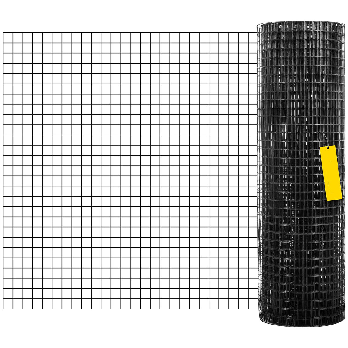 Hardware Cloth, 24" x 100' & 1"x1" Mesh Size, Galvanized Steel Vinyl Coated 16 Gauge Chicken Wire Fencing with A Cutting Plier & A Pair of Fabric Gloves, for Garden Fencing & Pet Enclosures,