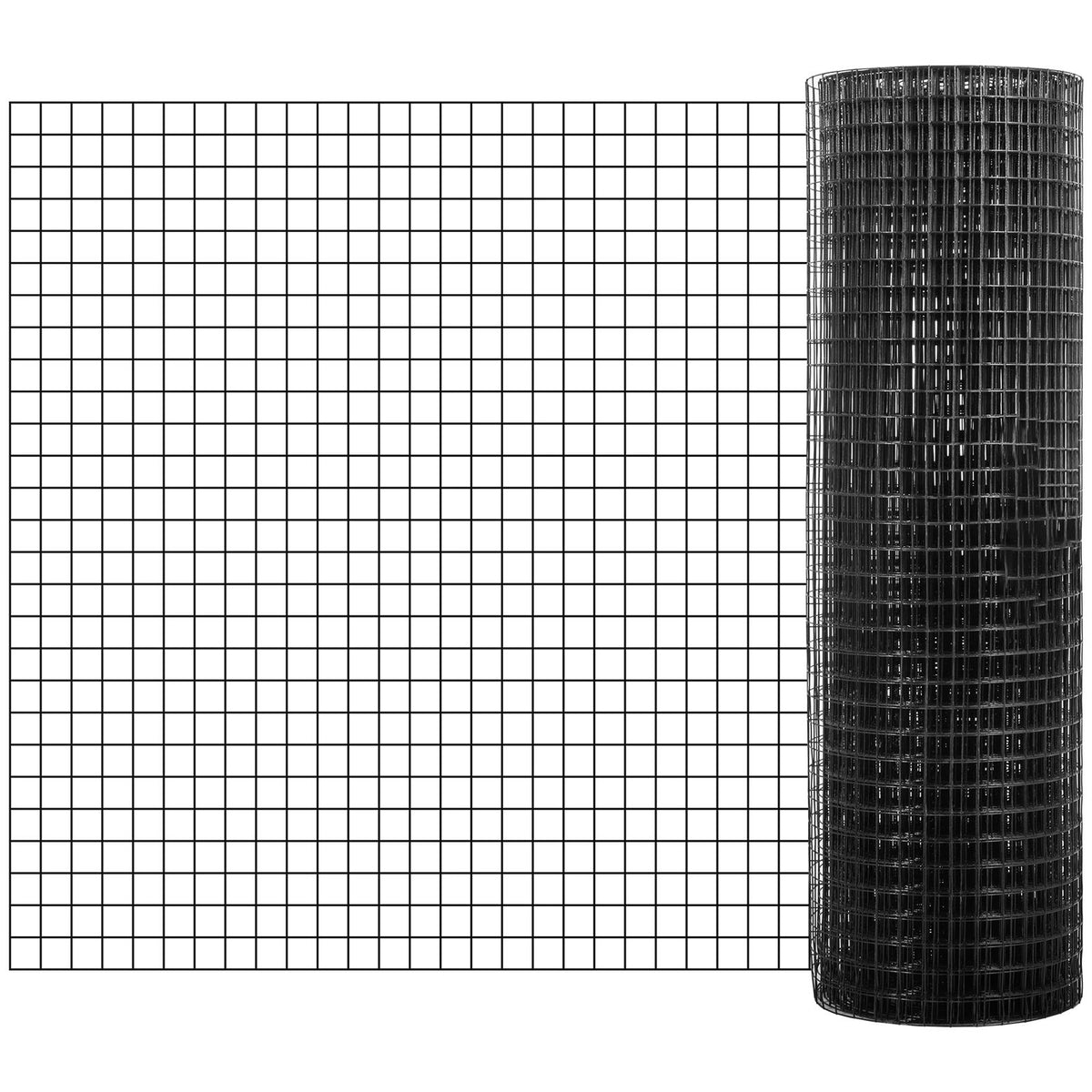 Hardware Cloth, 24" x 100' & 1"x1" Mesh Size, Galvanized Steel Vinyl Coated 16 Gauge Chicken Wire Fencing with A Cutting Plier & A Pair of Fabric Gloves, for Garden Fencing & Pet Enclosures,
