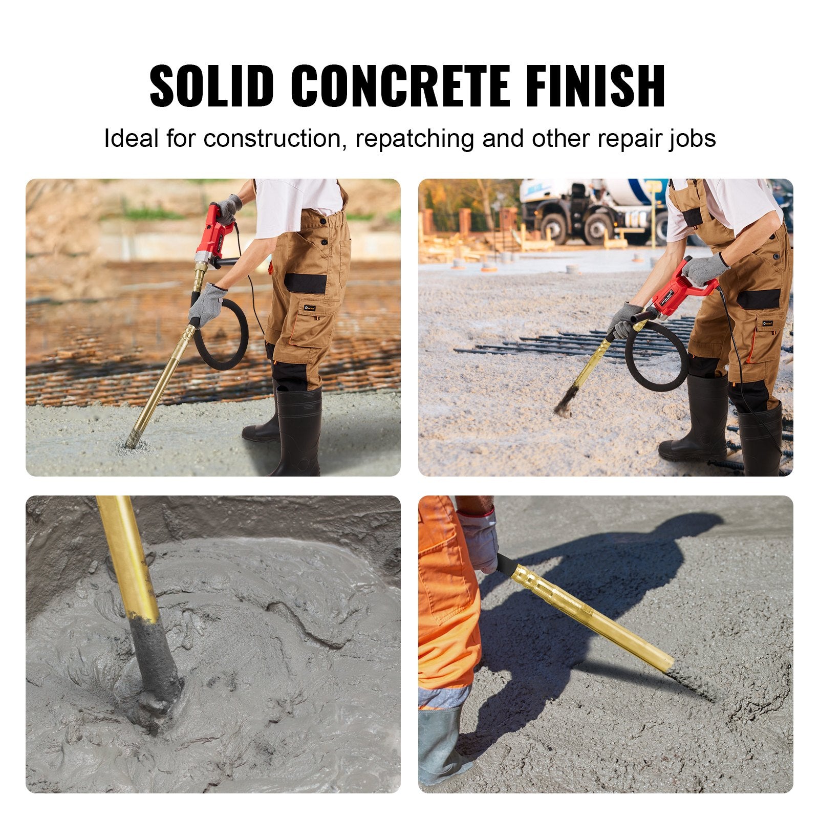 Pool Sweeps & Vacuums: VEVOR Handheld Electric Concrete Vibrator 800W 1.5M Shaft Air Bubble Remover