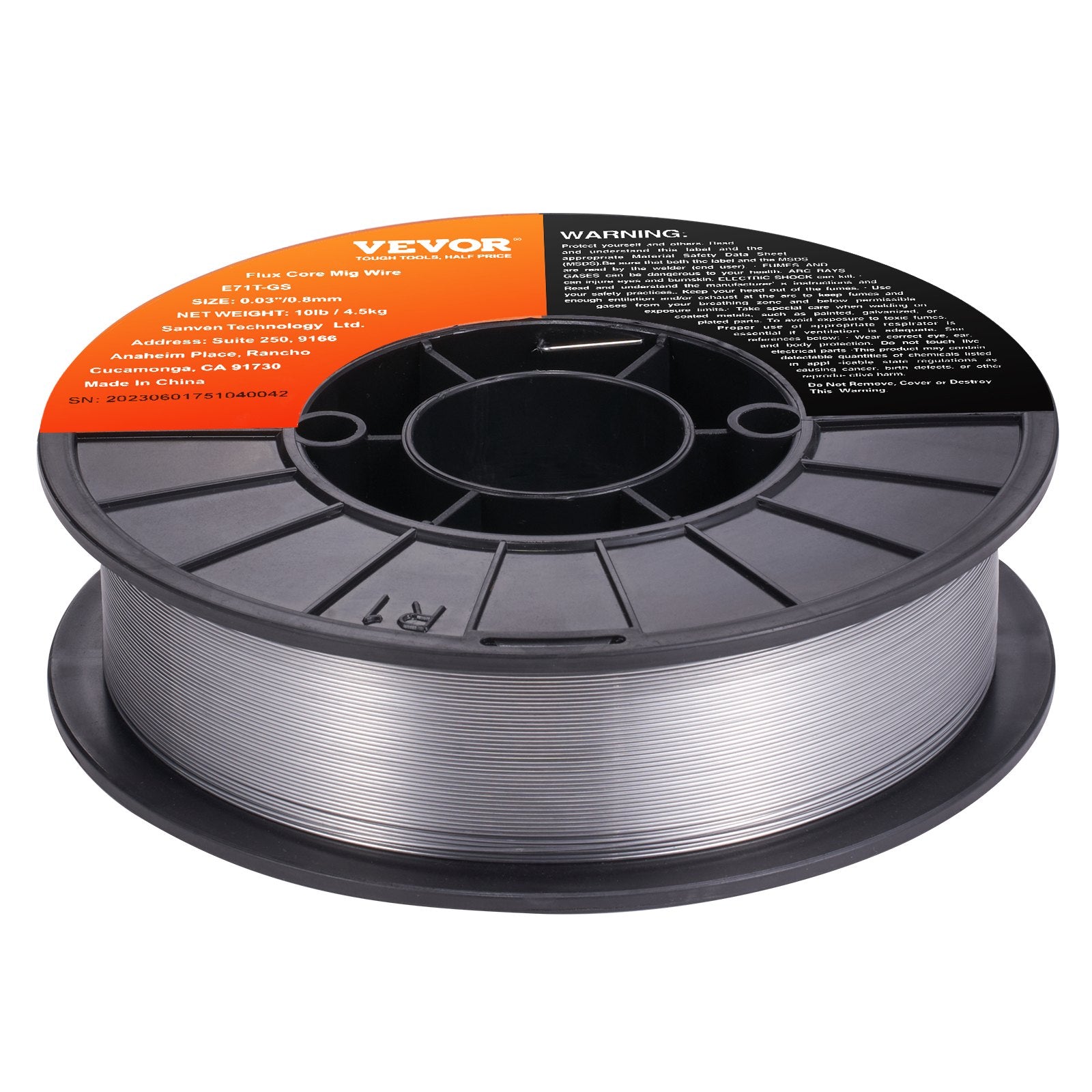 Automotive Repair & Speciality Tools: VEVOR Flux Core Welding Wire, E71T-GS 0.030-inch 10LBS, Gasless Mild Steel MIG Welding Wire with Low Splatter for All Position Arc Welding and Outdoor Use