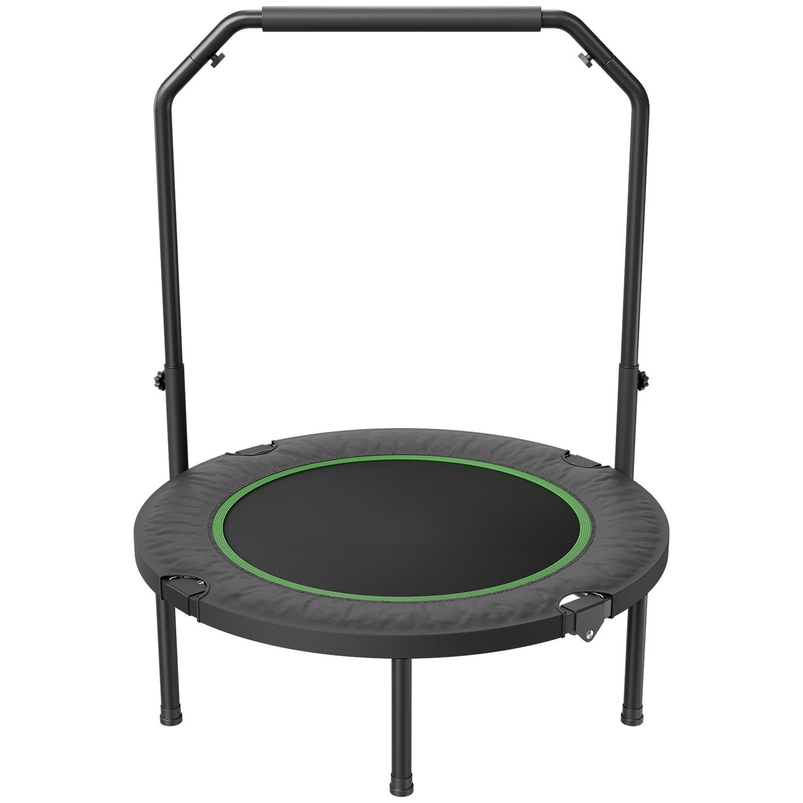 Ball Pits & Play Pens: VEVOR Foldable Mini Trampoline, 40 Inch Fitness Rebounder, Max Load 330lbs Exercise Trampoline, Stable & Quiet Trampoline with 4 Level Height Adjustable Foam Handle, for Adults Indoor/Garden Workout