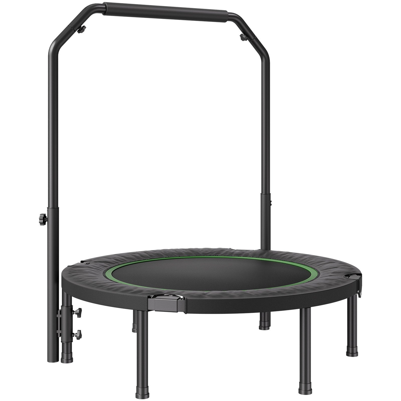 Ball Pits & Play Pens: VEVOR Foldable Mini Trampoline, 40 Inch Fitness Rebounder, Max Load 330lbs Exercise Trampoline, Stable & Quiet Trampoline with 4 Level Height Adjustable Foam Handle, for Adults Indoor/Garden Workout