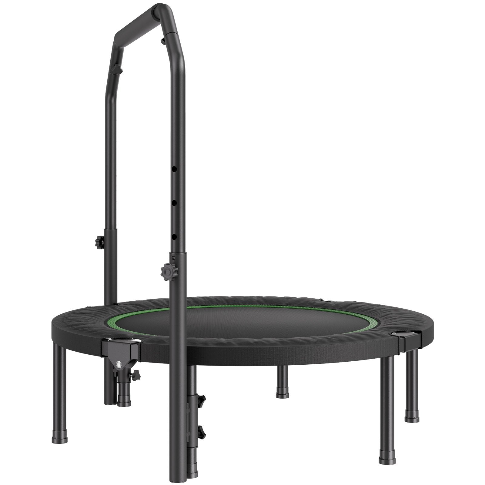 Ball Pits & Play Pens: VEVOR Foldable Mini Trampoline, 40 Inch Fitness Rebounder, Max Load 330lbs Exercise Trampoline, Stable & Quiet Trampoline with 4 Level Height Adjustable Foam Handle, for Adults Indoor/Garden Workout