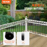 Garden Ornaments: VEVOR Staircase Metal Balusters, 3/4'' Round x 32'' Long Aluminum Decorative Banister Spindles, 101 Pack Deck Baluster with Screws, Classic Hollow Deck Railing Satin Black Powder Coated for Porch