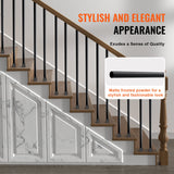 Garden Ornaments: VEVOR Staircase Metal Balusters, 3/4'' Round x 32'' Long Aluminum Decorative Banister Spindles, 101 Pack Deck Baluster with Screws, Classic Hollow Deck Railing Satin Black Powder Coated for Porch