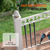 Garden Ornaments: VEVOR Staircase Metal Balusters, 3/4'' Round x 32'' Long Aluminum Decorative Banister Spindles, 101 Pack Deck Baluster with Screws, Classic Hollow Deck Railing Satin Black Powder Coated for Porch
