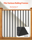 Building Toys: VEVOR Staircase Balusters 101 Pack, 32 In Aluminum Stair Balusters, 3/4 In Water-Proof Round Metal Spindle Railing, Hollow Deck Railing with Rail Caps & Screws for Stairs, Porch, Patio, Fence, Black