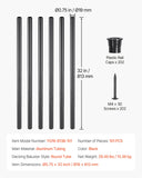 Building Toys: VEVOR Staircase Balusters 101 Pack, 32 In Aluminum Stair Balusters, 3/4 In Water-Proof Round Metal Spindle Railing, Hollow Deck Railing with Rail Caps & Screws for Stairs, Porch, Patio, Fence, Black