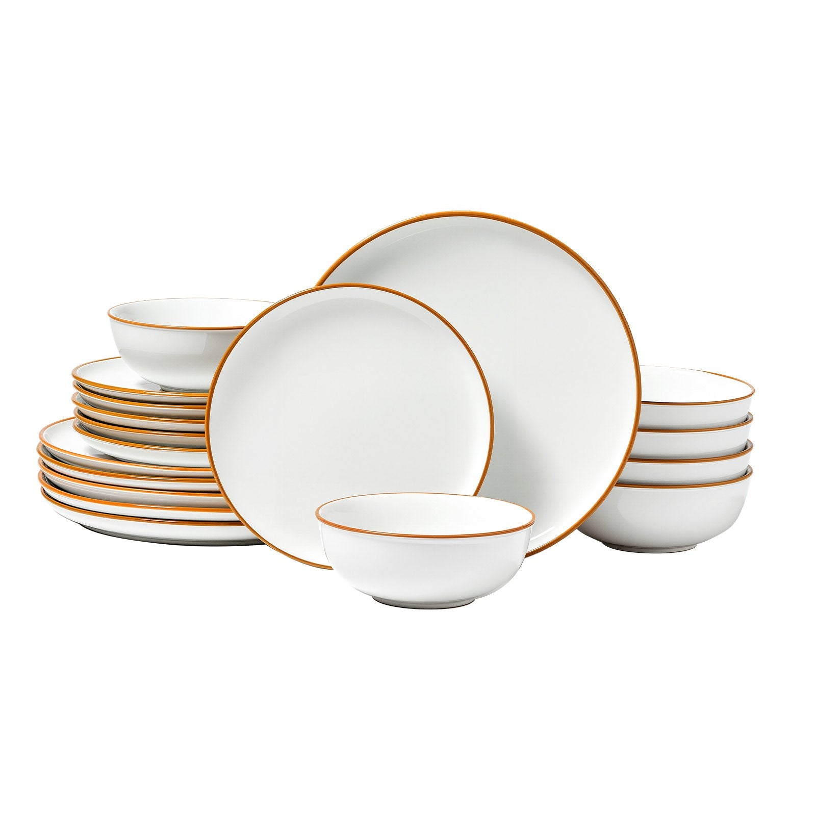 Outdoor Dining Sets: VEVOR 18 PCS Dinnerware Set Ceramic Plates and Bowls Sets Service for 6 White