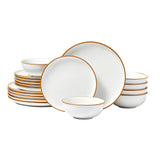 Outdoor Dining Sets: VEVOR 18 PCS Dinnerware Set Ceramic Plates and Bowls Sets Service for 6 White
