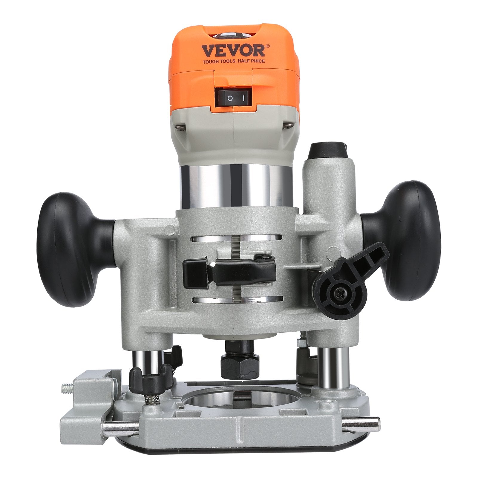 Chainsaws: VEVOR Wood Router, 1.25HP 800W, Compact Wood Trimmer Router Combo Tool with Plunge and Fixed Base, 30000RPM 6 Variable Speeds, with 1/4'' & 5/16'' Collets Dust Hood, for Woodworking Slotting Trimming