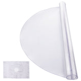 Audio Accessories: VEVOR Plastic Table Cover, 48 x 48 Inch 2.0 mm Thick Clear Table Protector, Round PVC Desk Mat, Waterproof & Easy Cleaning Desk Pad Tablecloth, for Office Dresser Dining Room Table Night Stand