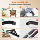Chainsaws: VEVOR Firewood Kindling Splitter, 9''x17'' XL Wood Splitter, Unique V-Shaped Finger-Safety Blade, Manual Log Splitter for Wood Splitting, Heavy Duty Strong Steel Structure & Stability, Log Splitter