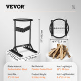 Chainsaws: VEVOR Firewood Kindling Splitter, 9''x17'' XL Wood Splitter, Unique V-Shaped Finger-Safety Blade, Manual Log Splitter for Wood Splitting, Heavy Duty Strong Steel Structure & Stability, Log Splitter