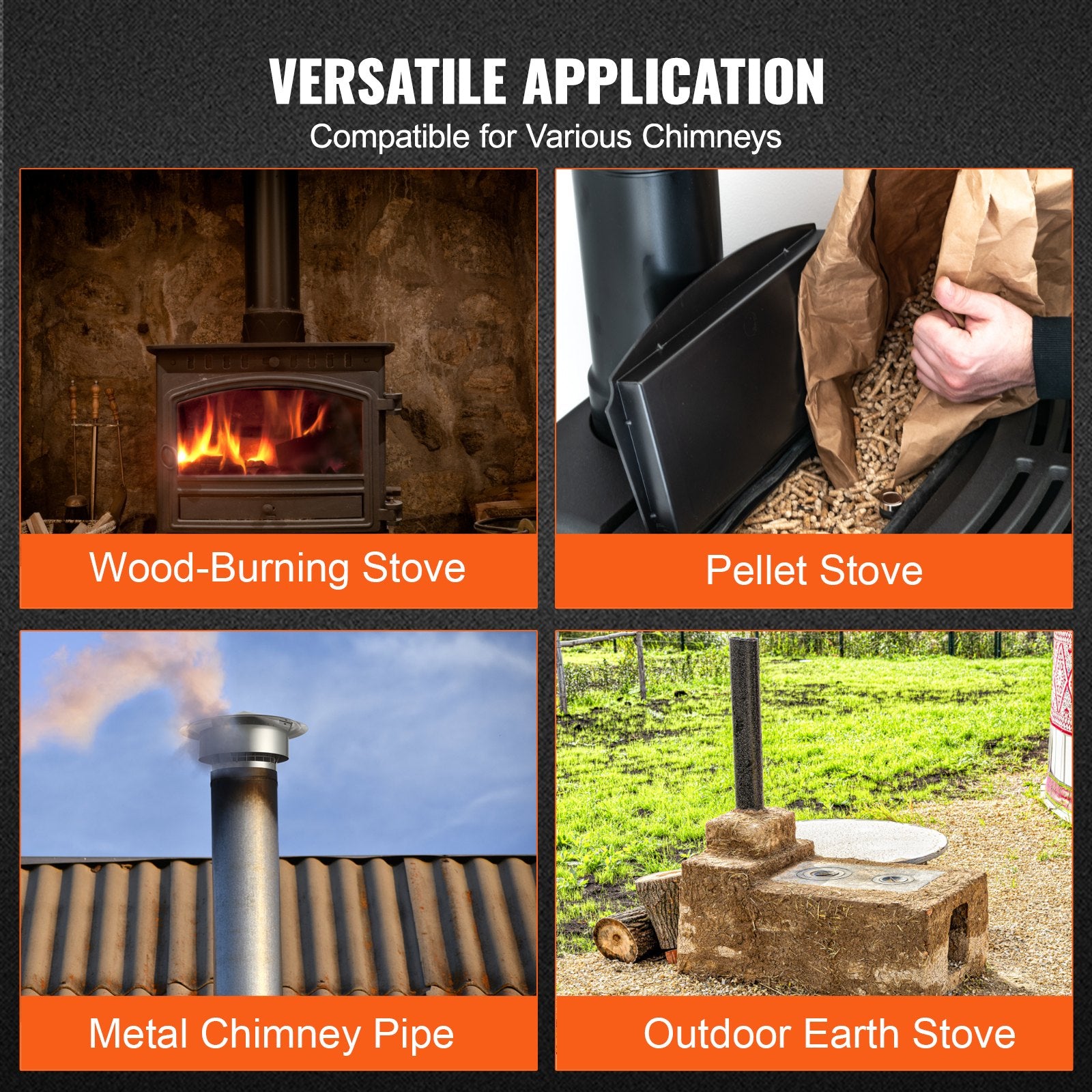 Coat Racks: VEVOR Chimney Cap 6-inch 304 Stainless Steel Round Roof Rain Cap Cover Silver